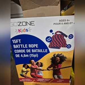Go Zone Kids 15ft Red & Blue Battle Rope - Kids